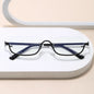 Luxury Brand Designer Half-Rim Rectangular Sunglasses Women Vintage Small Frame Sun Glasses Ladies Geometric Square Eyewear