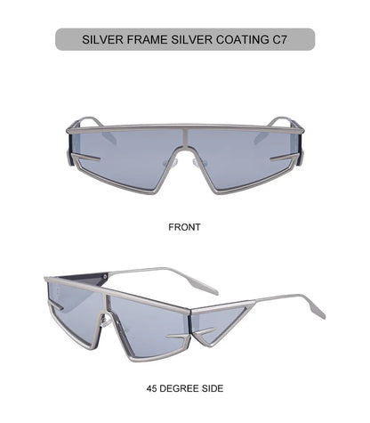 Y2K Punk Shield Irregular Sunglasses Women Luxury Brand Steampunk Cycling UV400 Goggle Eyewear Trendy WindProof Sun Glasses 2026