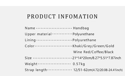 CH Classic Simple Solid Color Women's New Large Capacity Handbag Letter Element Women's Handbag
