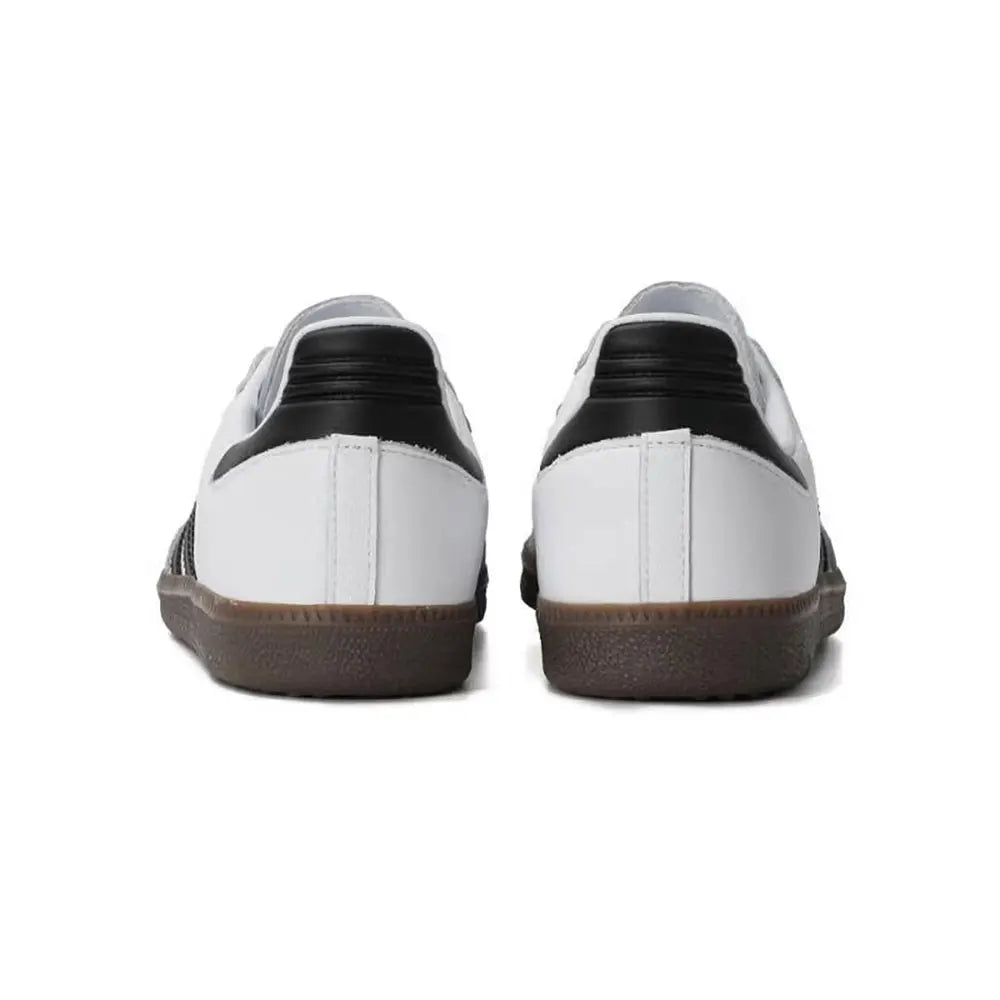 adidas Originals SAMBA OG Soft upper for comfortable feel Low-top skate shoes Unisex style Black, white, gray B75806