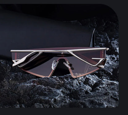 Y2K Punk Shield Irregular Sunglasses Women Luxury Brand Steampunk Cycling UV400 Goggle Eyewear Trendy WindProof Sun Glasses 2026
