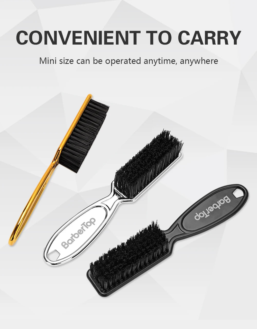 Soft Hair Cleaning Brush Barber Plastic Handle Retro Neck Duster for Salon Hairdressing Styling Tool to Remove Comb Breaks