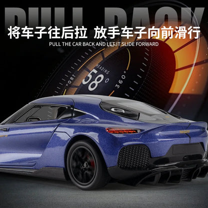 Koenigsegg Gemera 1:24 Car Alloy Diecast Model Collect Hobby Model Ornaments Gift For Friend Pull Back Toy New Style Sports Car