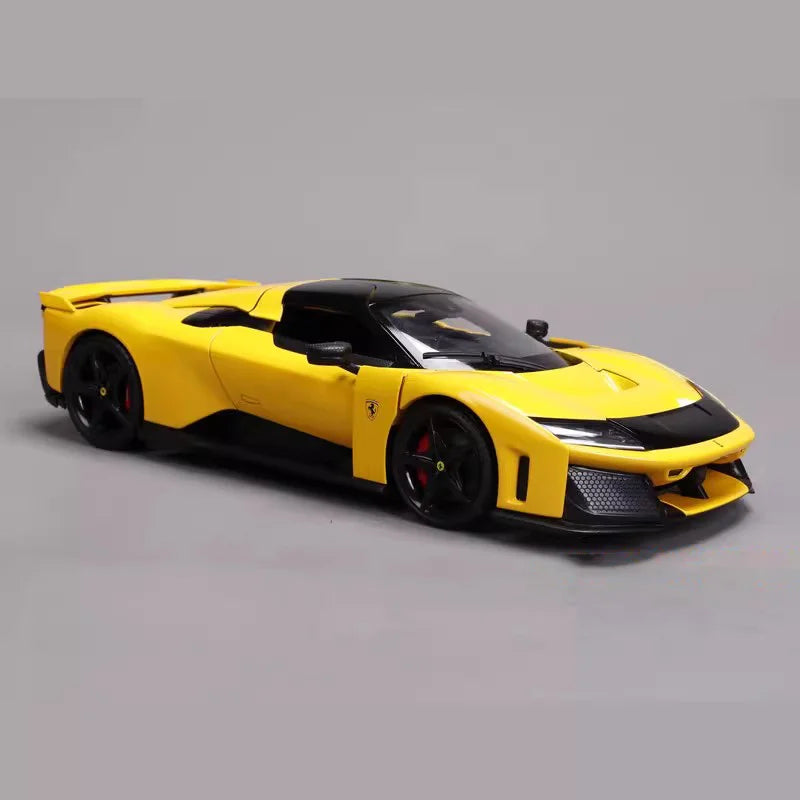 Bburago 1:18 Ferrari F80 Hardcover Full Open Model  Simulation Alloy Miniature Die-Casting Model Custom Gifts