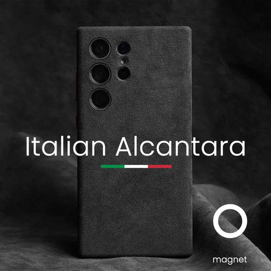Magnetic ALCANTARA Case for Samsung Galaxy S25 S24 Ultra 5G Luxury Business Supercar Same Luxury Suede Leather Phone Cases