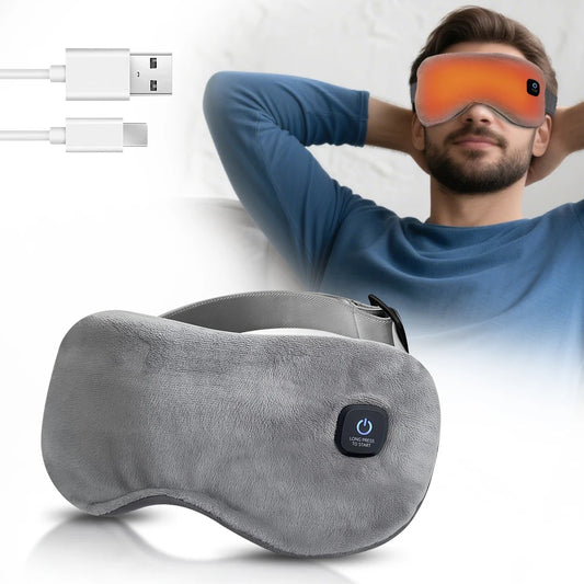 Cordless Hot Compress Massage Eye Mask Electric Vibration Heated Eye Massager Relieve Eye Strain Dark Circles Sleeping Eyeshades