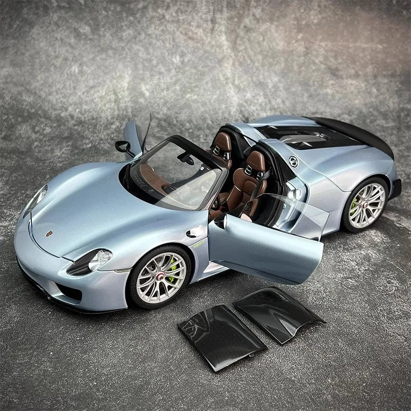 AUTOART car model simulation 1/18 Porsche 918 Car Model alloy room ornament display cars model boy collection christmas gift