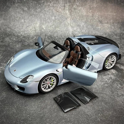 AUTOART car model simulation 1/18 Porsche 918 Car Model alloy room ornament display cars model boy collection christmas gift