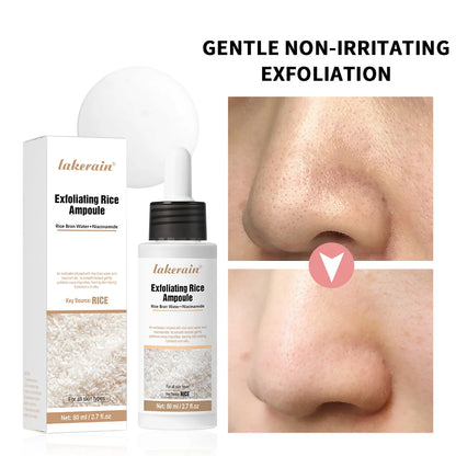 Lakrain Rice Peeling Ampoule Soft Exfoliating Face and Body Scrub Dead Skin Cells Blackhead Remover for All Skin Types  korean skin care
