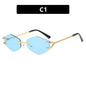 Small Frame Hexagon Sunglasses Women 2026 Luxury Brand Metal Rimless Rhombus Sun Glasses For Female Retro Polygon Eyewear UV400