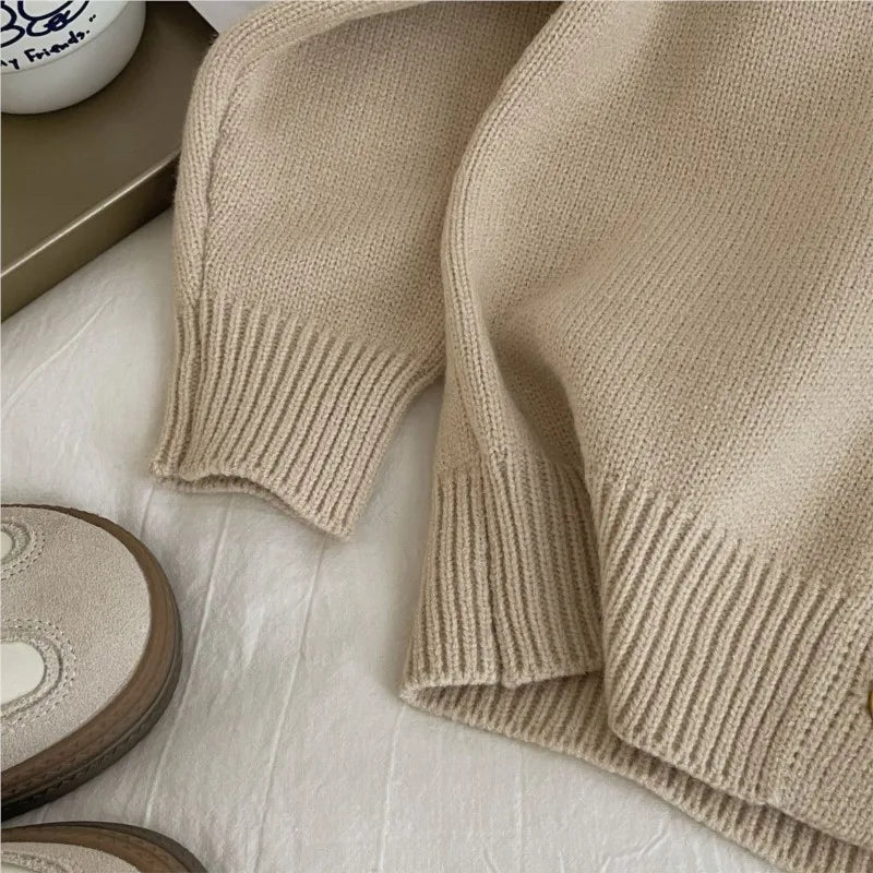 Fashion Baby Girl Boy Embroidery Cardigan Infant Toddler Child Sweater Long Sleeve Kid Knitwear Coat Casual Baby Clothes 18M-10Y