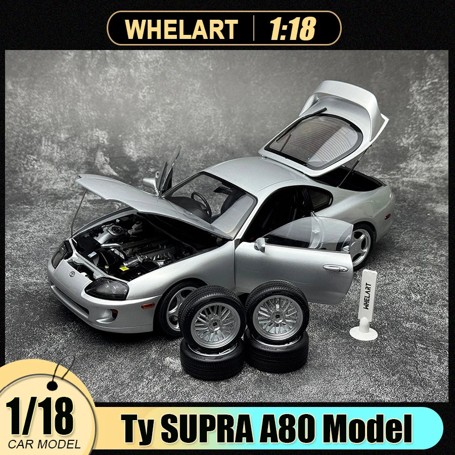WHELART Diecast model 1/18  Ty SUPRA A80 Metal Car model Static display collection holiday gifts