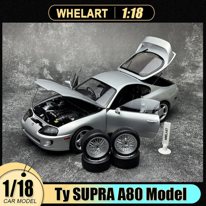 WHELART Diecast model 1/18  Ty SUPRA A80 Metal Car model Static display collection holiday gifts