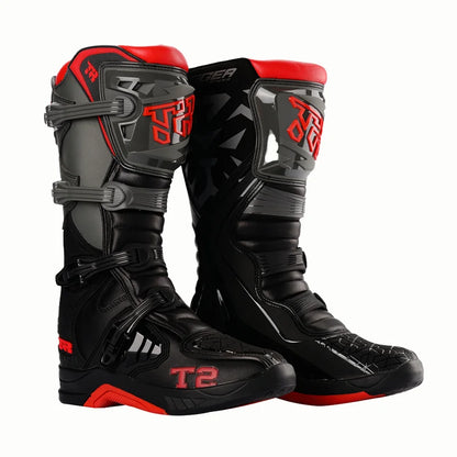 Professional Motorcycle Boots Men Motocross Off Road Racing Boots Wear Resistant Botas Moto Anti-slip Motorcyclist Shoes