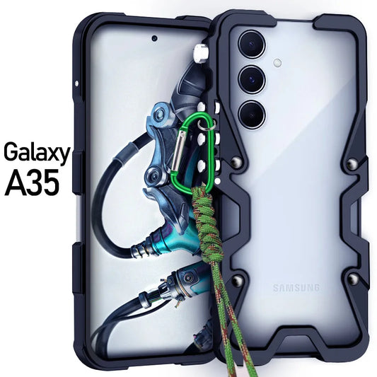 Luxury Aluminum Metal Bumper Case For Samsung Galaxy A54 A53 A15 A25 A35 A52 A52S A55 A72 A73 Case Shockproof Cover Funda Coque