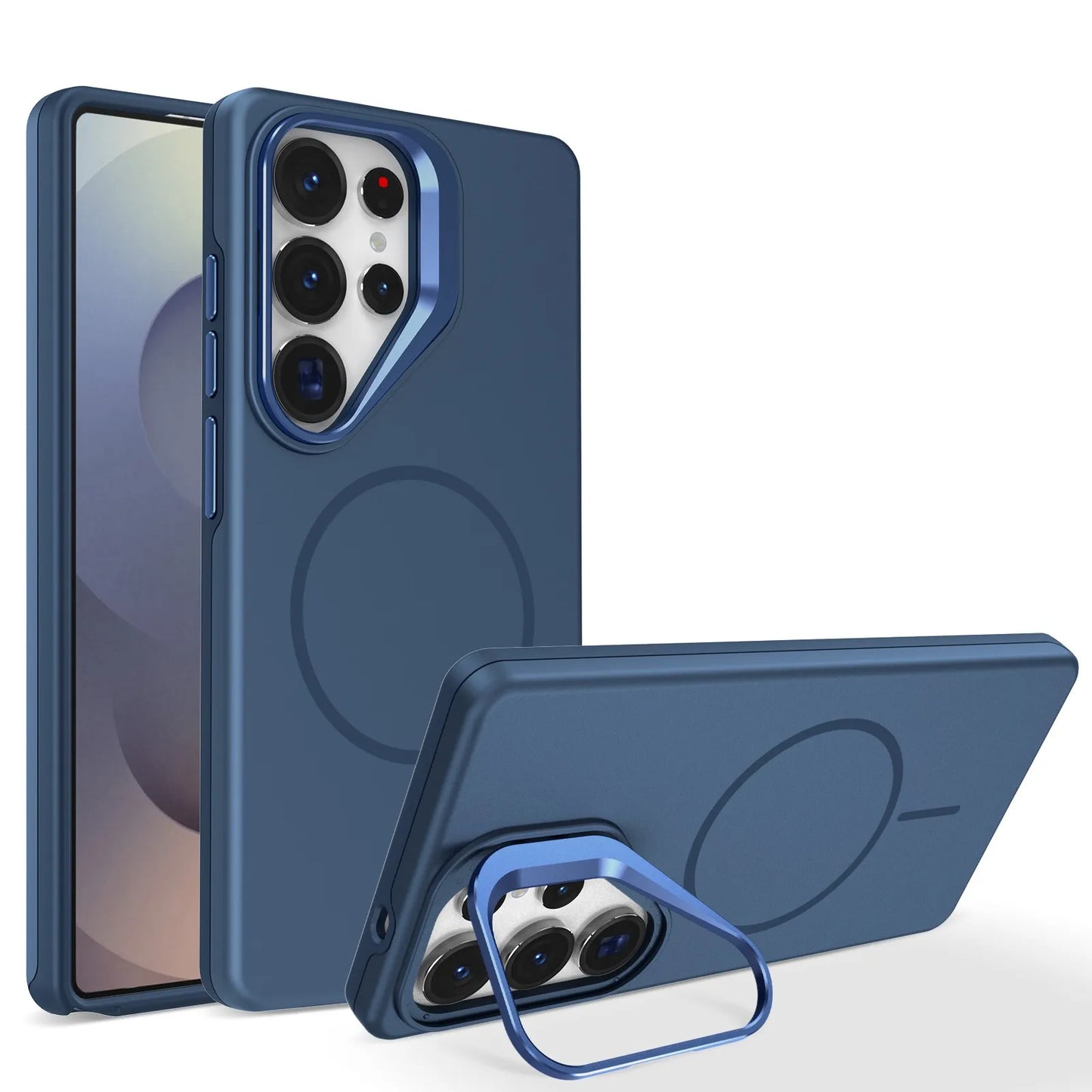 New Matte For Magsafe Magnetic Case For Samsung Galaxy S26 S25 S24 S23 S22 Ultra Plus S25FE S24FE S25Edge With Kickstand Cover