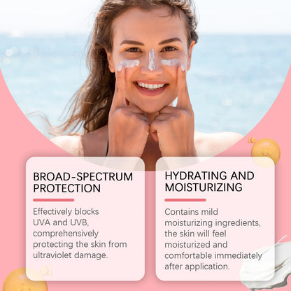 Spf 50+ Sunscreen Stick Hydrating Oil Free Anti Sun UV Protection Natural Sunblock Isolation Cream Mild Face Body Moisturizer