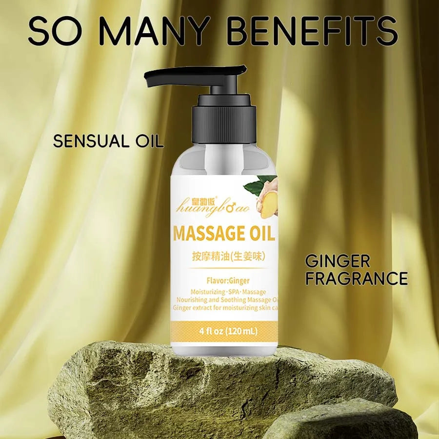 Ginger Massage Oil for Relaxing Muscles Massage Oil for Massage Body Oil for Skin Moisturizing for Men and Women 120ml