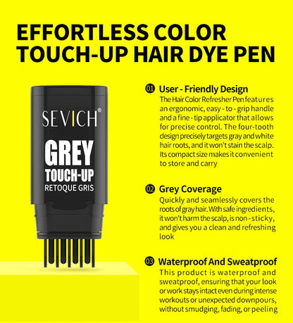 Waterproof Quick Hair Dye Stick with Comb Temporary Long-Lasting Hair Color Stick Disposable Fast Gray Coverage Hair Color Pen
