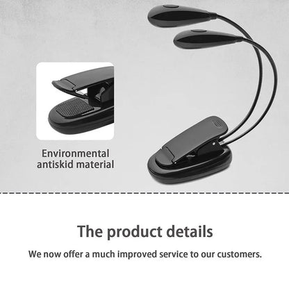 Mini led Book Night Light table lamp eye protection adjustable clip-on desk lamp battery powered flexible study bedroom reading