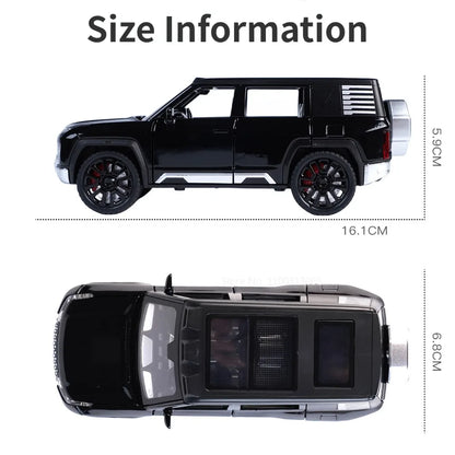 1/32 Alloy Model Cars BYD Look Up Off-road Vehicles Diecasts Model Toy 6 Doors Can Be Opened with Light Sound SUV for Gifts