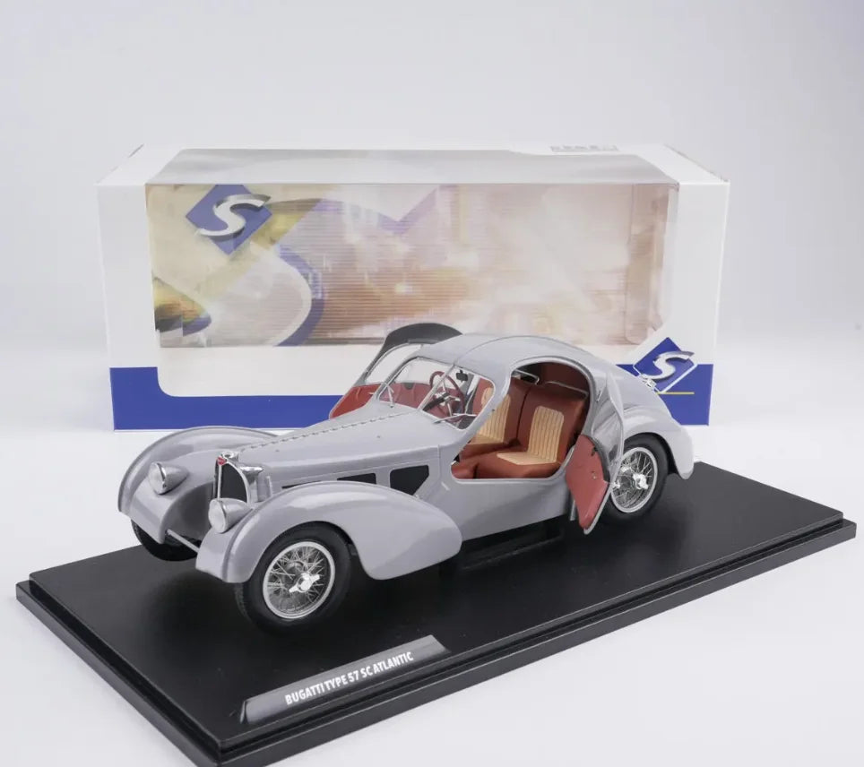 Solido 1/18 Bugatti Atlantic Type 57 SC 1937 Diecast Vehicle Model with Two Open Doors Limited Edition Cars Gifts