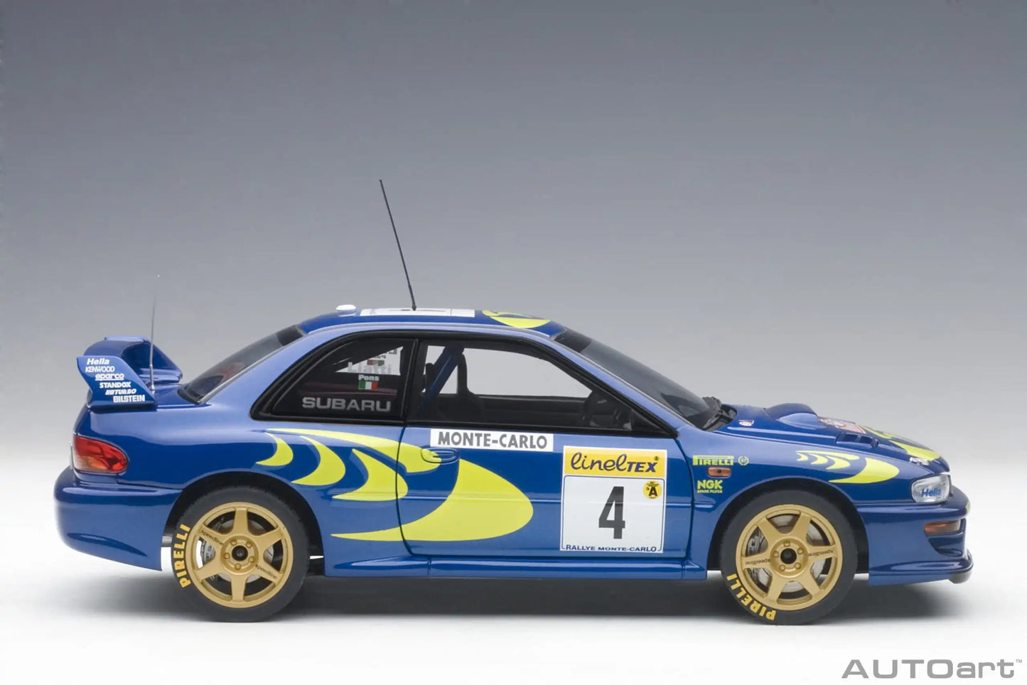 AUTOART Die-cast car model 1/18 Subaru Impreza WRC Rally of Monte Carlo  Static display car models