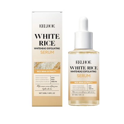 eelhoe Black & White Rice Exfoliating Serum Set BHA Niacinamide Pore Minimizing & Brightening Blackhead Whitehead Remover Skincare Set