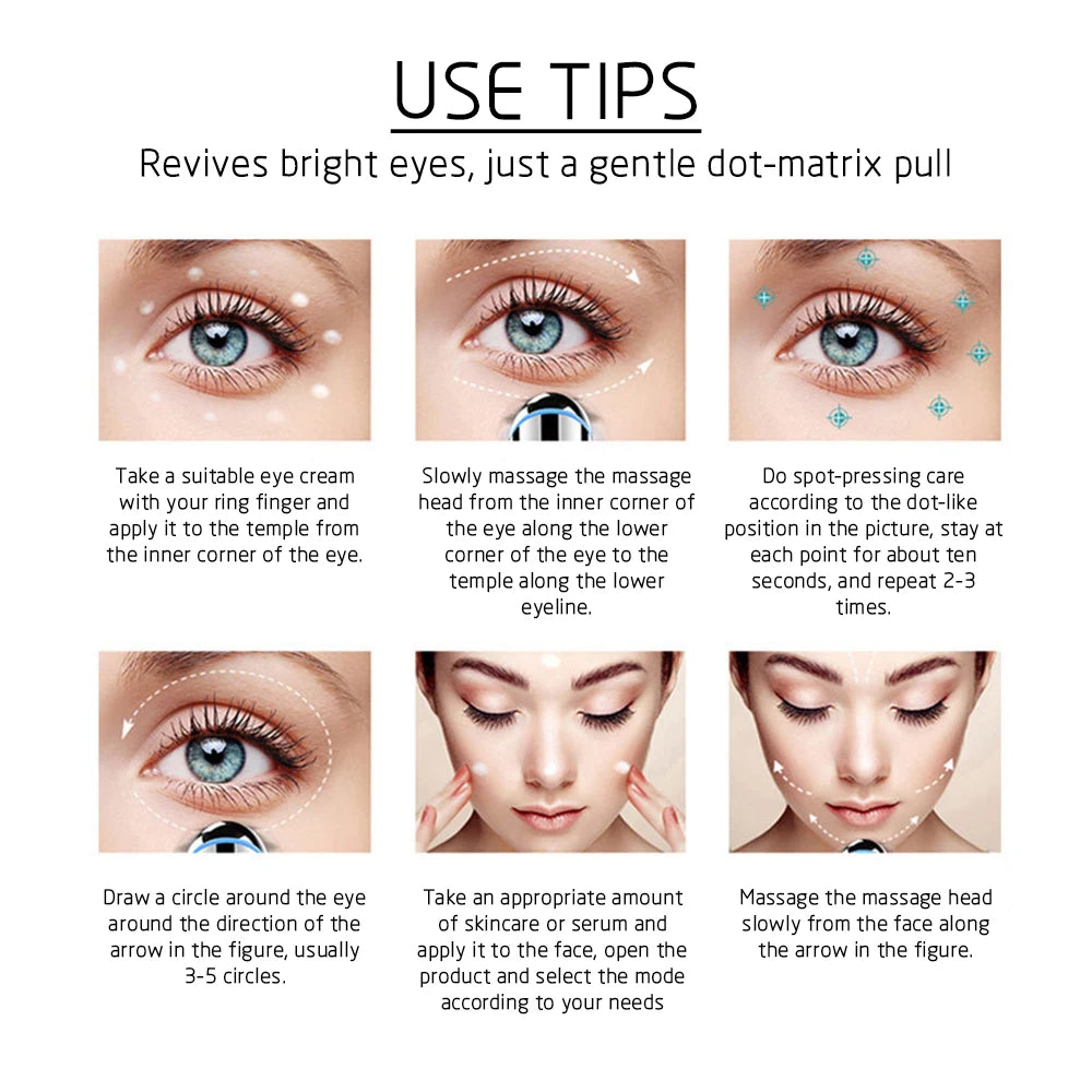 Mini Electric Vibration Eye Massager Anti-Ageing Wrinkle Dark Circle Pen Removal Rejuvenation Eye Massager