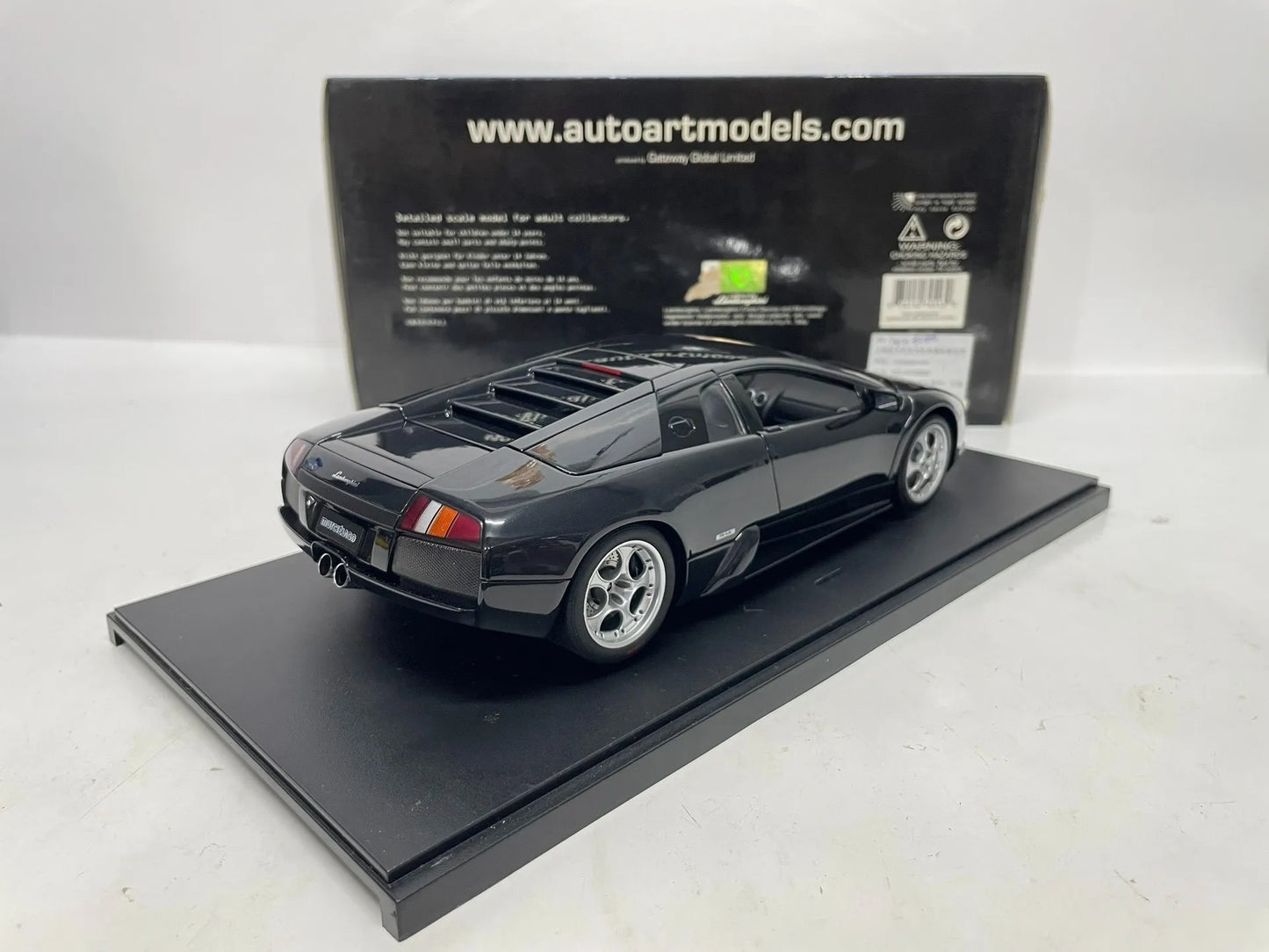 Autoart 1:18 Murcielago Black Simulation Limited Edition All Open Alloy Metal Static Car Model Toy Gift