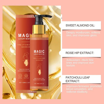 Firming Body Oil for Glowing Skin Repair Smooth Anti Cellulite Lifting Tighten Lightening Improve Dry Moisturizing Massage Care
