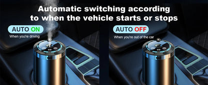 Smart Car Air Aromatherapy Diffuser Fragrance Car Air Fresheners Adjustable Humidifier Essential Oil Diffuser LED Ambient Light