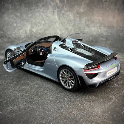 AUTOART car model simulation 1/18 Porsche 918 Car Model alloy room ornament display cars model boy collection christmas gift