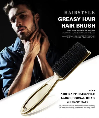 Soft Hair Cleaning Brush Barber Plastic Handle Retro Neck Duster for Salon Hairdressing Styling Tool to Remove Comb Breaks