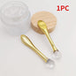 Eye Massage Roller Eye Cream Stick Applicator Cosmetic Spatula Anti Wrinkle Dark Circles Facial Spoon Gold Alloy Face Massager