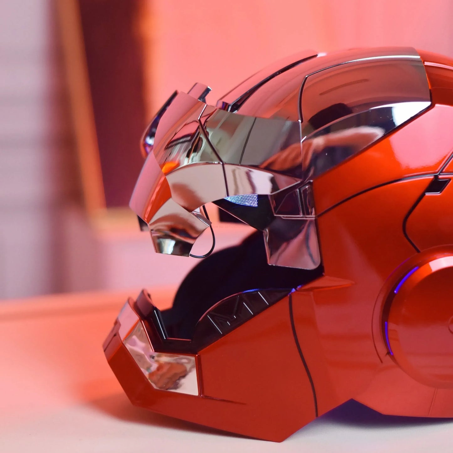 New AutoKing 1/1 Mk5 Iron Man Helmet Cosplay Voice Control Eyes with Light Model Toys for Adult Electric Wearable Gift