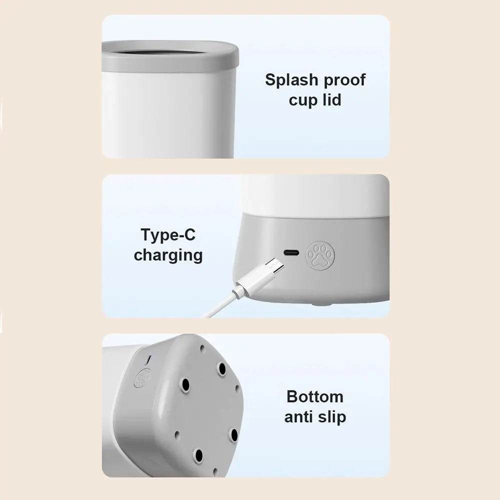 Removable Design Automatic Pet Foot Washer Intelligent Cleaning Electric Powered Pet Paw Cleaner Usb Charging Intelligence