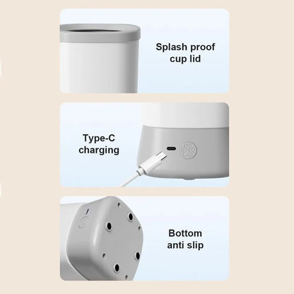 Removable Design Automatic Pet Foot Washer Intelligent Cleaning Electric Powered Pet Paw Cleaner Usb Charging Intelligence