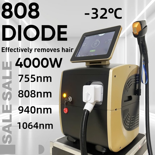 Professional Diode Ice Titanium Laser Hair Removal Machine Portable 808 755 940 1064  Device 4 Waves Permanent Removal