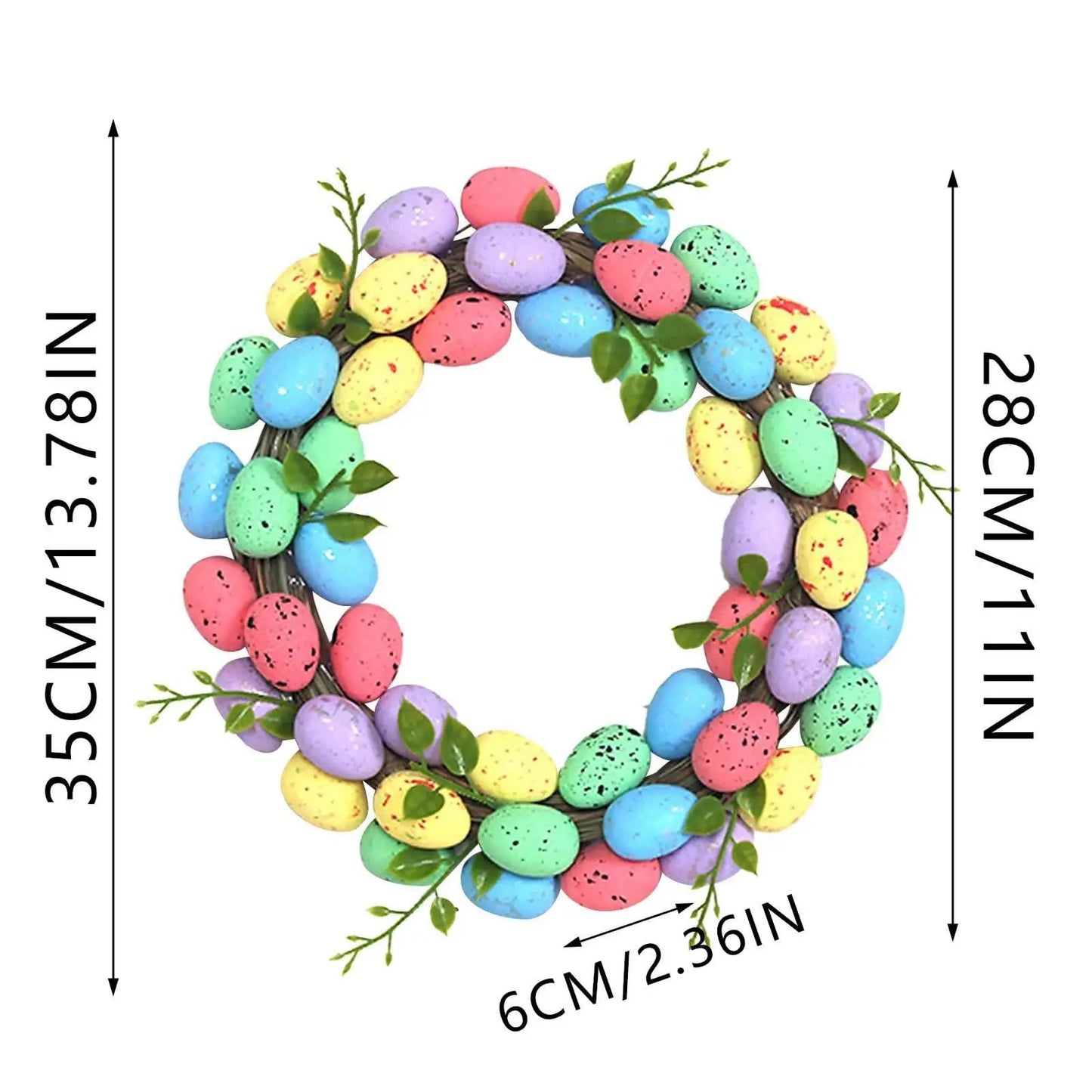 Easter Garland Creative Easter Egg Element Wreath Window Door Garden Gate Decorative Hanging Holiday Party Decor Door Sign