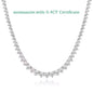 Smyoue 3 Claws Gradient Moissanite Tennis Necklace for Women Sparkling Full Diamond Luxury Jewelry Sterling Silver 925 Chain