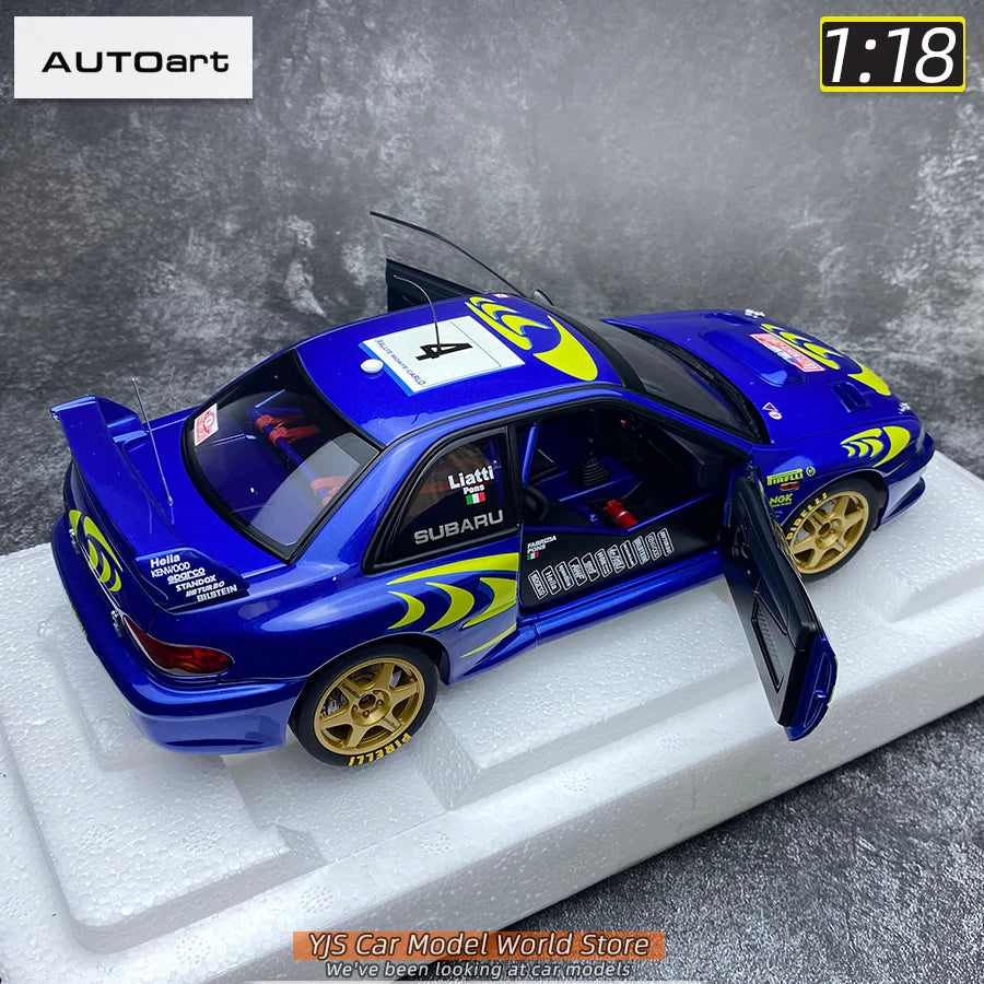 AUTOART Die-cast car model 1/18 Subaru Impreza WRC Rally of Monte Carlo  Static display car models