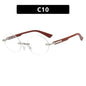 New Frameless Oval Sunglasses, High-end Light Luxury Women's Fashionable Summer Beach Vacation Sunglasses