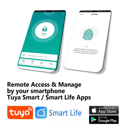 RAYKUBE PQ1 Tuya Smart Fingerprint Padlock with USB Charging Waterproof Tuya/Smart Life APP Unlock For Cabinet Door Lock Drawer