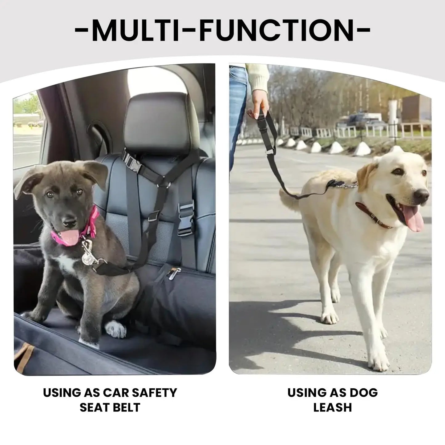 Adjustable Pet Cat Dog Car Seat Belt Pet Seat Vehicle Dog Harness Lead Clip Safety Lever Traction Dog Collars Dog Accessoires