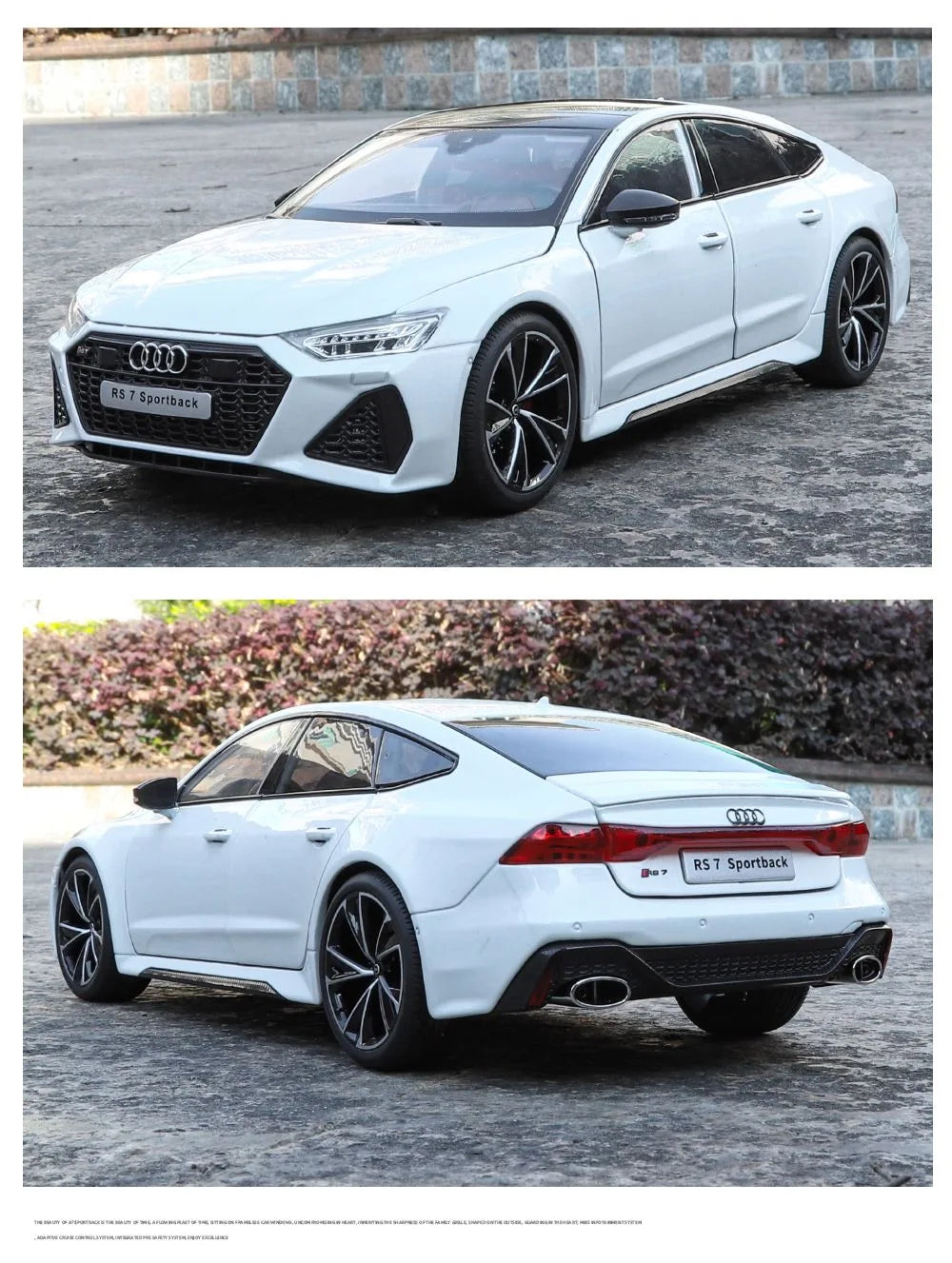 Key Remote Control Version 1:18 AUDI RS7 Alloy Sports Car Model Diecast Metal Racing Vehicle Car Model Sound Light Toy Gift