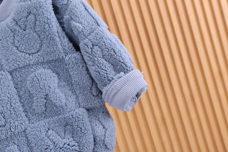 New autumn flange pajamas girl style Liu Su home service boy long sleeve top+trousers set 0-5 year old children pajamas set