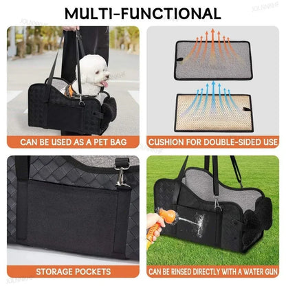 Center Console Dog Car Seat Portable Car Safety Travel Dog Beds Pet Puppy Middle Console Dog Car Seat for Small Dogs Cats