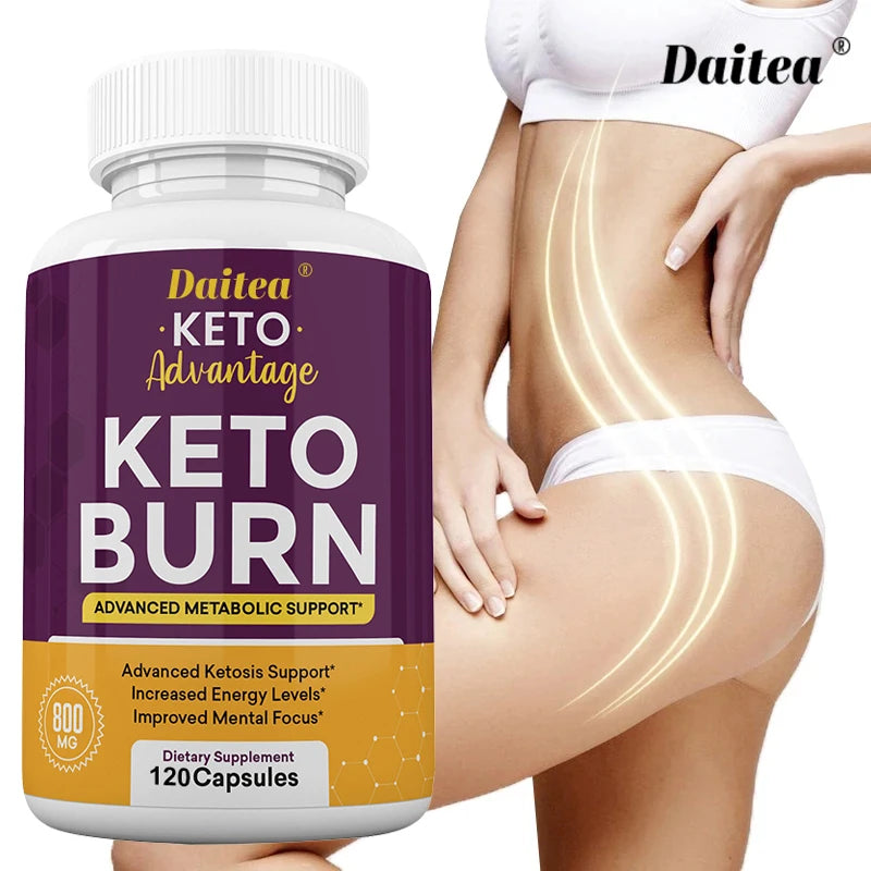 Keto Burn Capsules Advanced Ketogenic Supplement for Energy Levels, Metabolism & Mental Focus, Weight Management, 120 Capsules