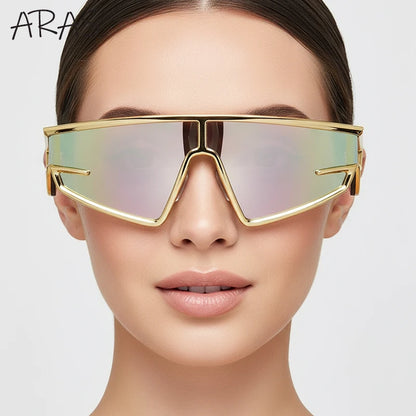 Y2K Punk Shield Irregular Sunglasses Women Luxury Brand Steampunk Cycling UV400 Goggle Eyewear Trendy WindProof Sun Glasses 2026